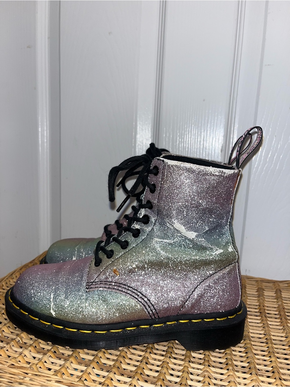 DR MARTENS  Pascal pastel ombre glitter boots (read)